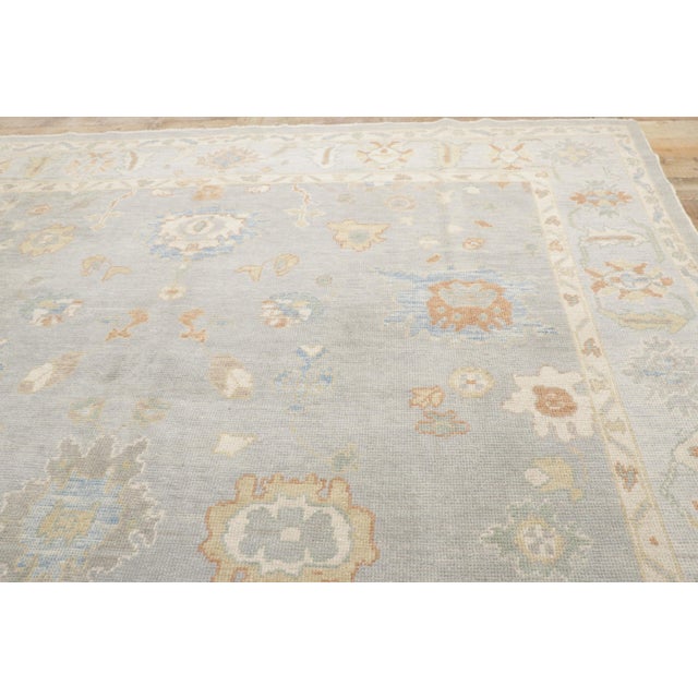 Vintage Modern Oushak Turkish Rug - 09'02 X 11'07 For Sale - Image 13 of 13