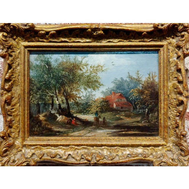 Joseph Thors - Country Side Cottage - 19th century Oil Painting English impressionist - Oil painting on panel -unsigned...