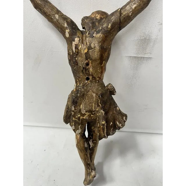 Christ in Carved and Gilded Wood, 19th Century For Sale - Image 13 of 16