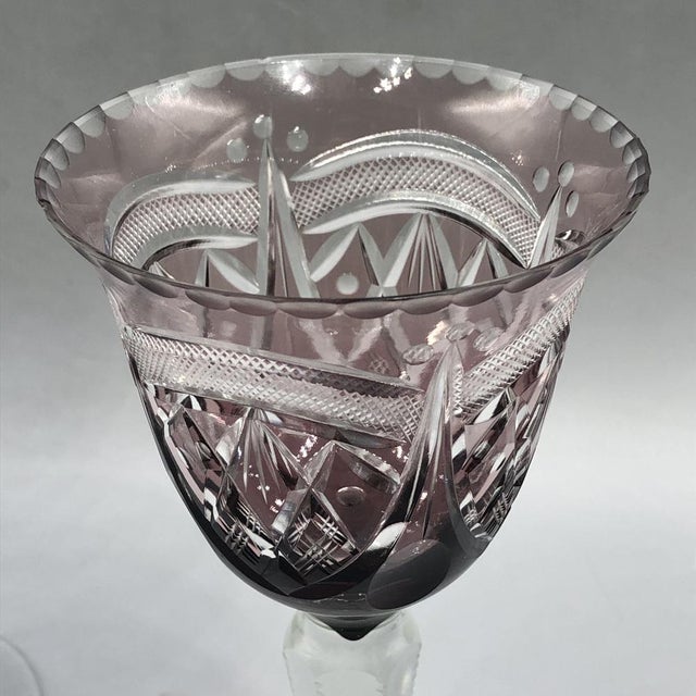 Saint Louis Wine Glasses, 1890s, Set of 2 For Sale - Image 5 of 17