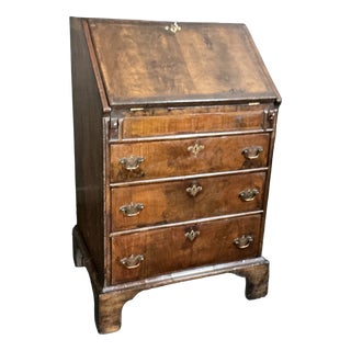 Antique Queen Anne Walnut Bureau, 1710 For Sale