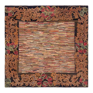 Doris Leslie Blau Vibrant Antique American Hooked Rug For Sale