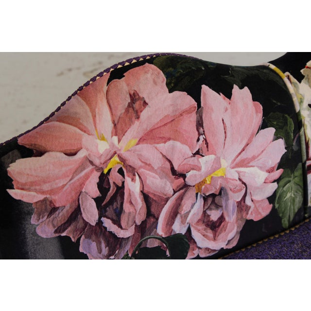 Textile Mackenzie Childs Whimsical Upholstered Loveseat Settee For Sale - Image 7 of 18