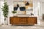 Impeccable Mid Century Modern styled Handmade Credenza featuring clean lines and gorgeous design detailing. This credenza...