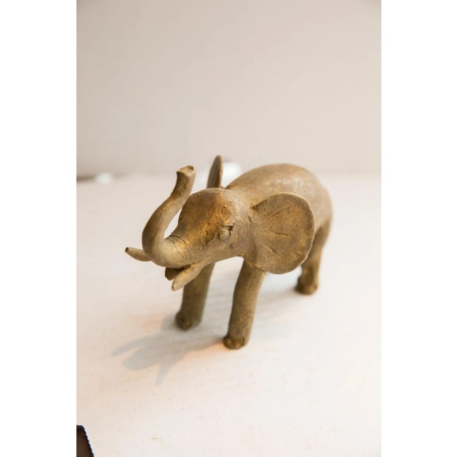 African Vintage African Elephant Sculpture For Sale - Image 3 of 9