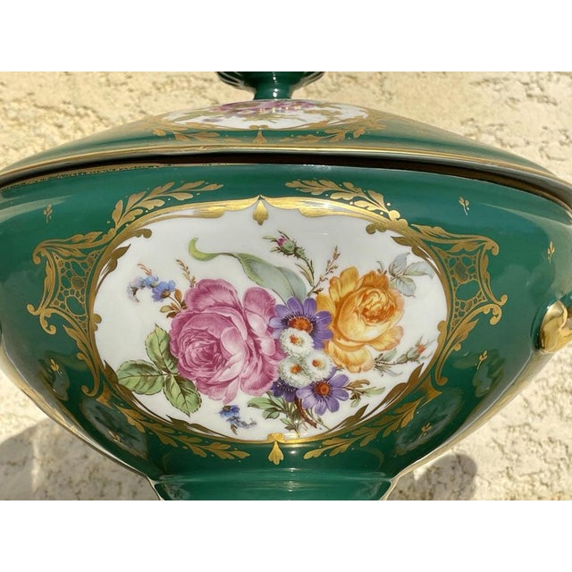 Porcelain Tureen and Display Stand from Limoges, Set of 2 For Sale - Image 3 of 13
