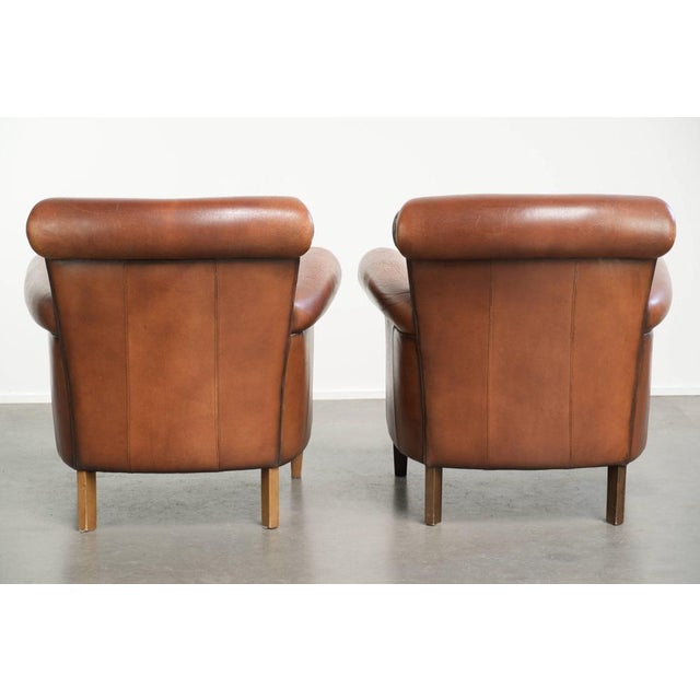 Club Chairs in Sheepskin Leather, Set of 2 For Sale - Image 3 of 16