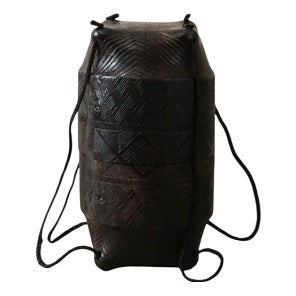 Kuba Carved Cylindric Box For Sale