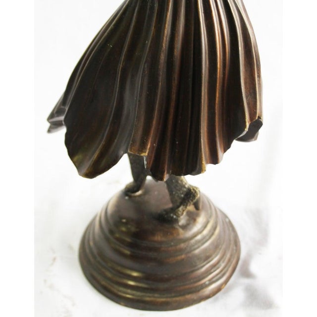 20th Century Art Deco Style Bronze Figure After Demétre Haralamb Chiparus For Sale - Image 4 of 5