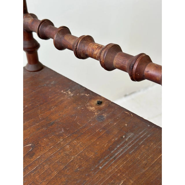 Antique Folk Art Three-Tier Spool Corner Shelf, Circa Early 20th Century For Sale - Image 15 of 18