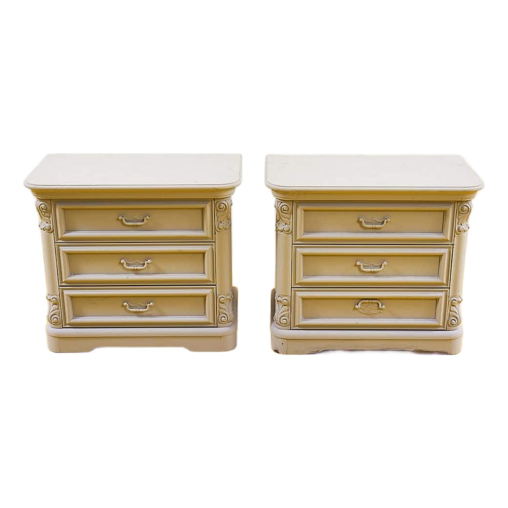 Vintage Wooden Bedside Tables, Set of 2 | Chairish