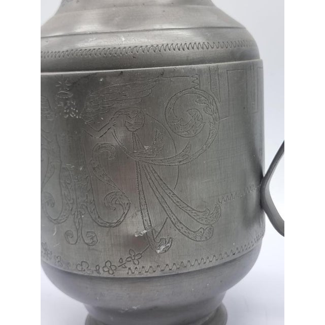 Art Nouveau Tin and Pewter Jug For Sale - Image 12 of 16