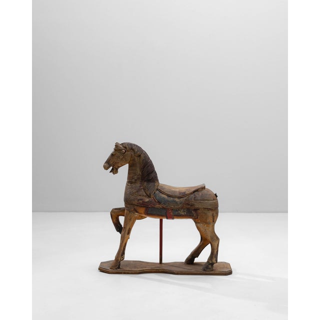 1920s French Hand-Carved Wooden Carousel Horse For Sale - Image 17 of 18