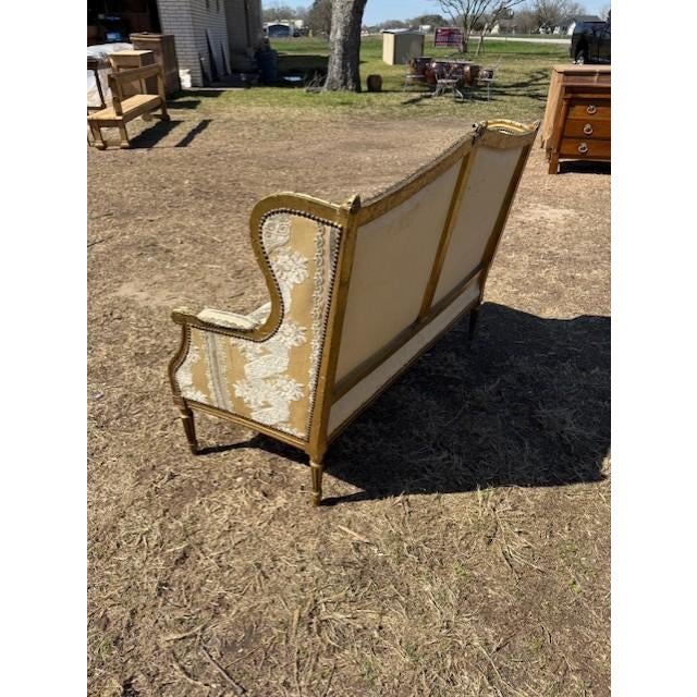 Wood 19th Century Fine French Louis XVI Giltwood Sofas or Settees For Sale - Image 7 of 17