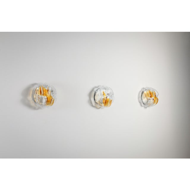 1970s Murano Glass Wall Lamps, 1970s, Set of 3 For Sale - Image 5 of 16