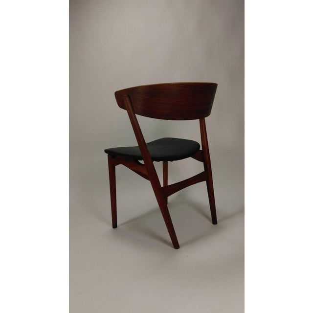 1960s Set of Vintage Danish Dining Chairs in Teak and Oak by Helge Sibast, Reupholstered, 1960s For Sale - Image 5 of 6