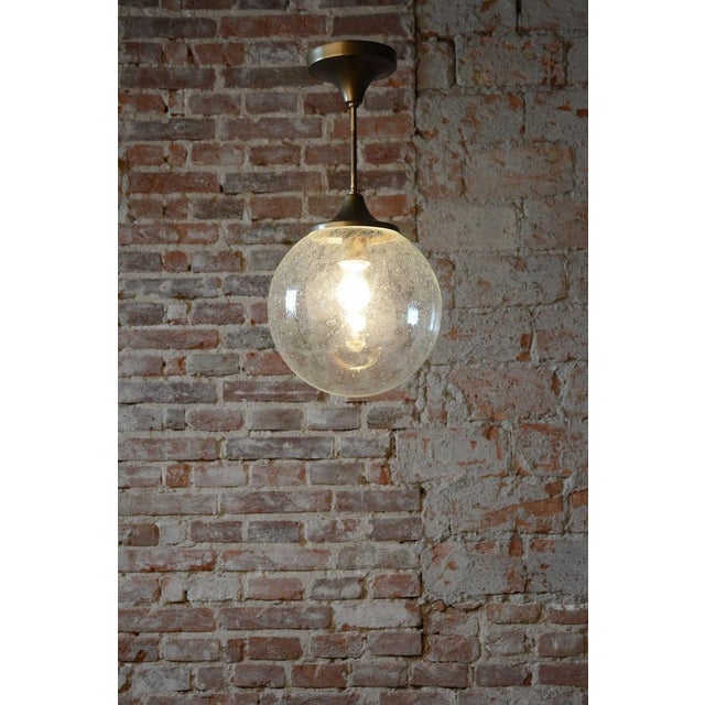Mid-Century Chandelier in Brass and Glass, Czech, 1960s For Sale - Image 10 of 11