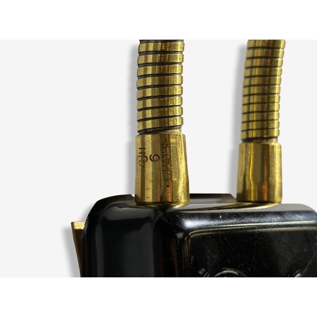 Upsala Armaturfabrik, Adjustable Wall Sconce, Black Metal, Brass, Sweden, 1960s For Sale - Image 9 of 13