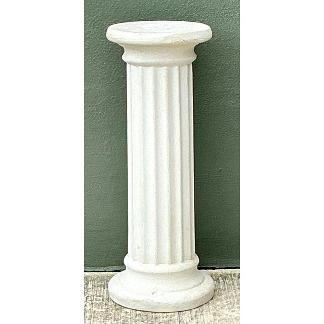 Sculpture Materials Vintage Cast Concrete Column Pedestal For Sale - Image 7 of 12
