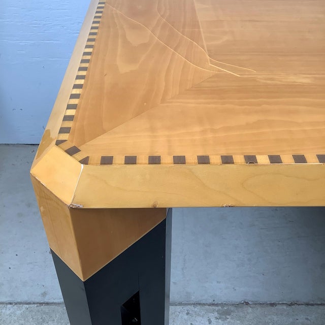 Champagne Sawaya & Moroni Italian Architectural Modern Dining Table For Sale - Image 8 of 12