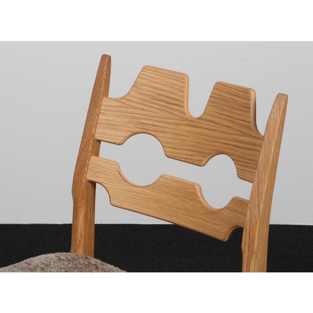 Razoblade Dining Chair in Oak attributed to Henning Kjærnulf, Denmark, 2023 For Sale - Image 3 of 8