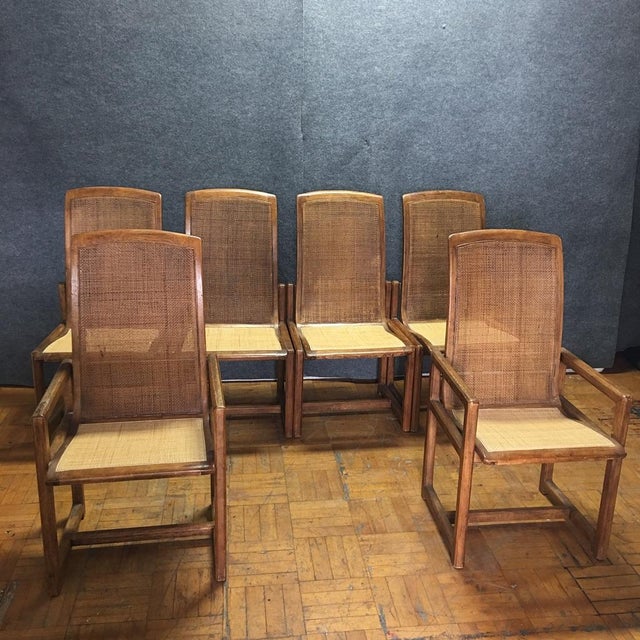 Drexel Heritage Cane Back Dining Chairs Set of 6 Chairish