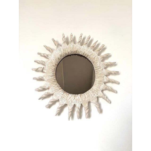 Gold Sole Handmade Ceramic Mirror II by Renzo Maar For Sale - Image 8 of 11
