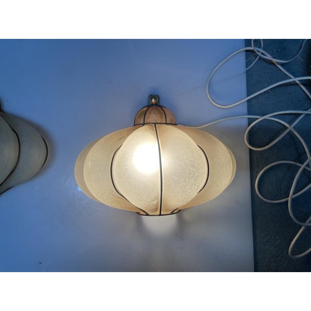 Wrought Iron & Murano Glass Wall Sconces, Italy, 1960s, Set of 2 Elegant Italian wall sconces from the 1960s featuring...