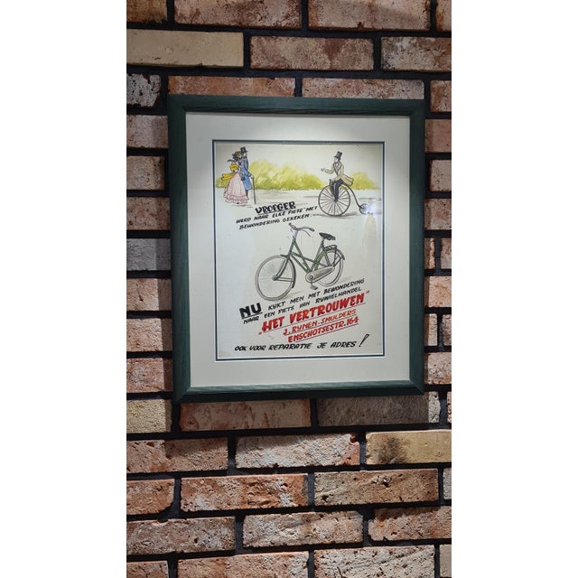 Dutch Bicycle Advertising Poster, 1970s For Sale - Image 10 of 13