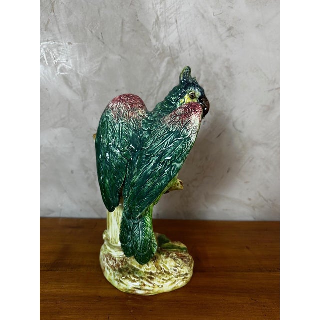 Vintage Ceramic Parrot Vase, 1920s For Sale - Image 10 of 17