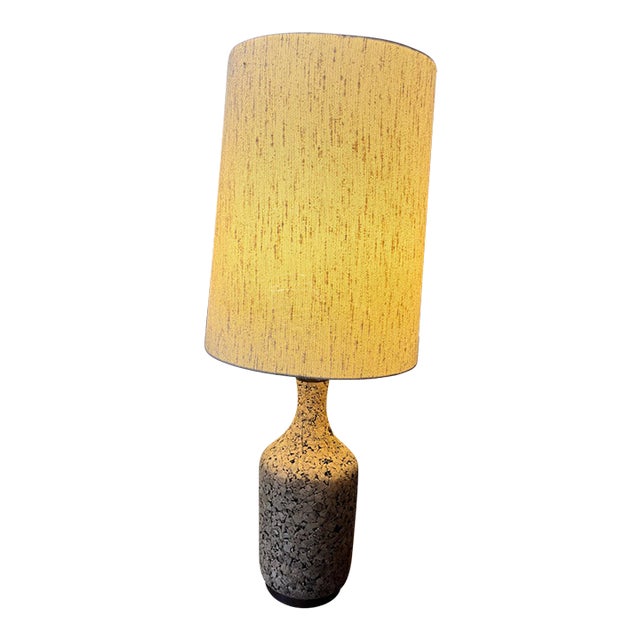 Midcentury Cork Table Lamp For Sale