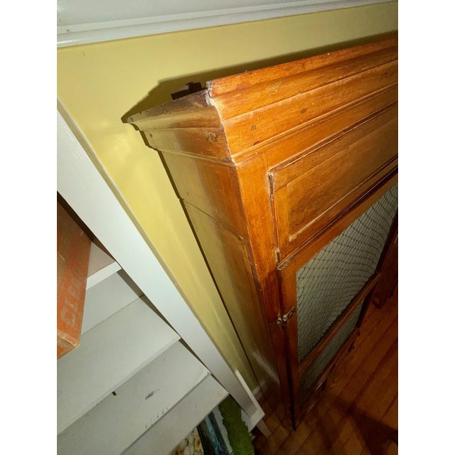 17th Century Bolognese Walnut Bookcase With Original Wire, Fabric Panels, Hidden Compartments & Working Locks For Sale - Image 12 of 14