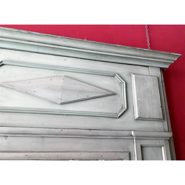 Painted Wooden Mirror, 19th-Century For Sale - Image 5 of 6