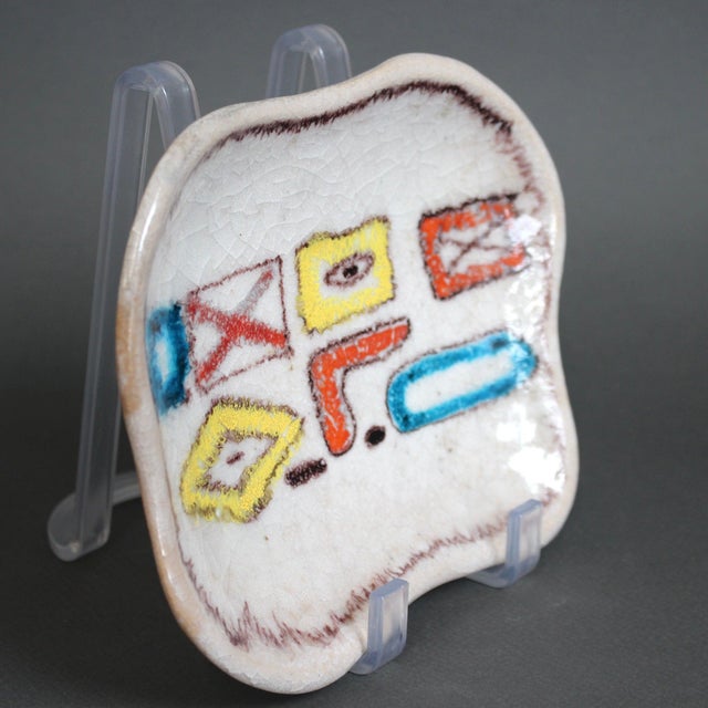 Ceramic Vintage Italian Decorative Ceramic Dish by Guido Gambone, 1950s For Sale - Image 7 of 17
