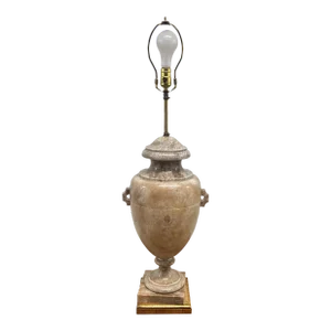 1960s Italian Neoclassical Style Lighted Urn Shaped Marble Lamp