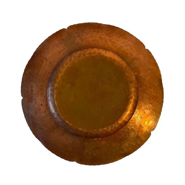 Mission 1945 Armenac Hairenian "Arts & Crafts" Style Copper Hammered Charger For Sale - Image 3 of 5