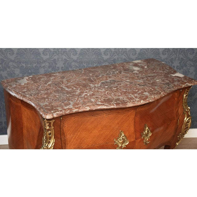 Antique French Gilt Bronze Mounted Kingwood Commode For Sale - Image 10 of 16