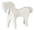 Minimalist White Horse Sculpture – Modern Matte Animal Figurine For Sale