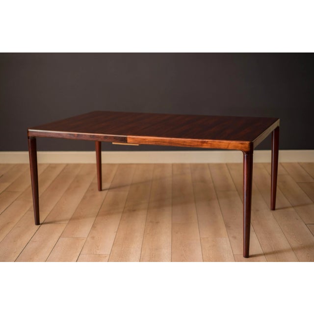 Vintage Danish Rosewood Extension Dining Table For Sale - Image 4 of 10