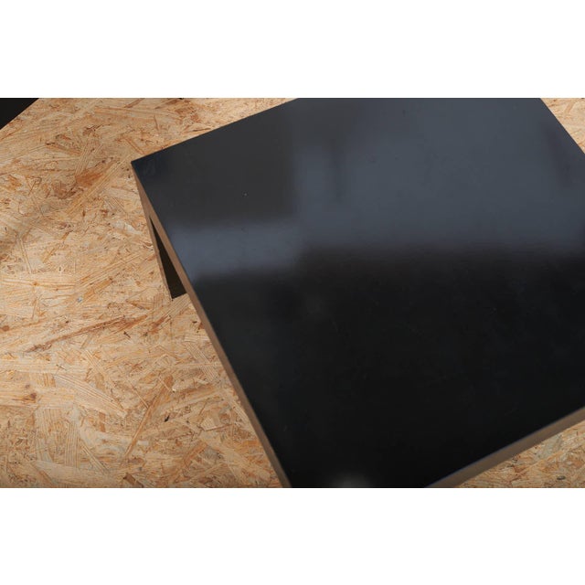 Vintage Nesting Tables in Wood Lacquered Black by Ulrich P. Wieser for Wohnbedarf, 1958, Set of 3 For Sale - Image 13 of 17