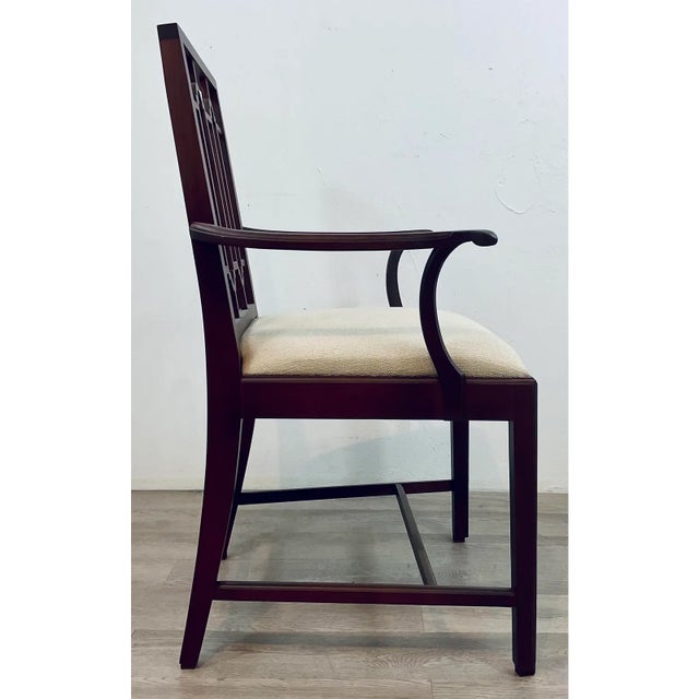 Original retail $12,000, elegant and timeless Thomas O’Brien for Hickory Chair Transitional Architectural Dining Chairs...