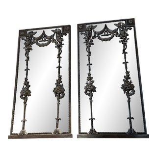 Stunning Elegant 18th Century Style Trumeau Mirrors For Sale