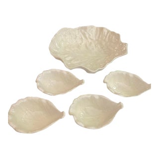White Cabbage Bowl & Compotes Set For Sale