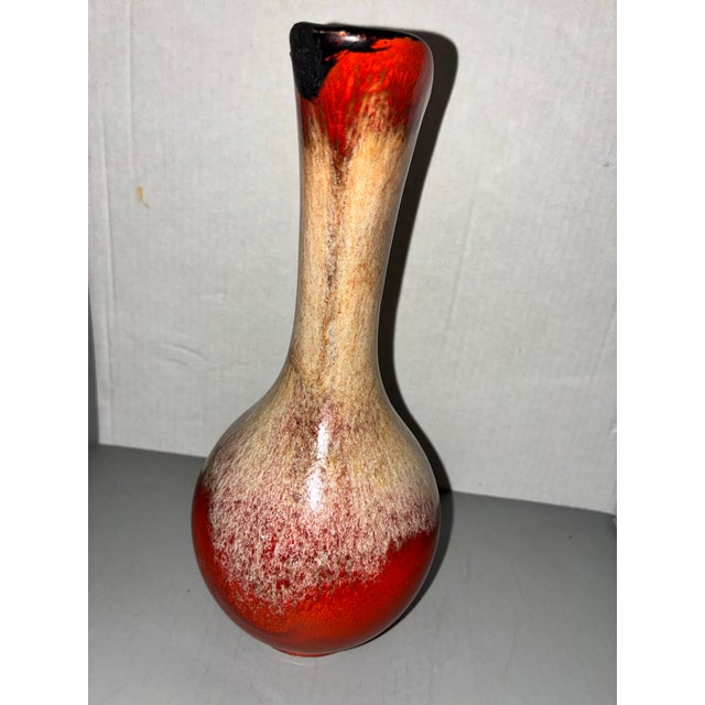 Haeger 1969 Royal Haeger Volcanic Flame Vase Rare Bittersweet Crème Glaze For Sale - Image 4 of 12