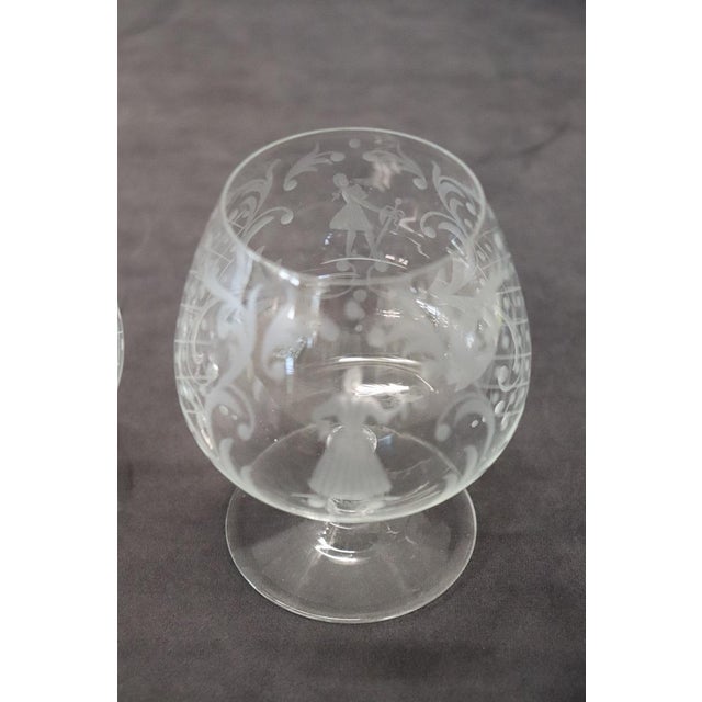 Venetian Cognac Glasses, Set of 4 For Sale - Image 6 of 12