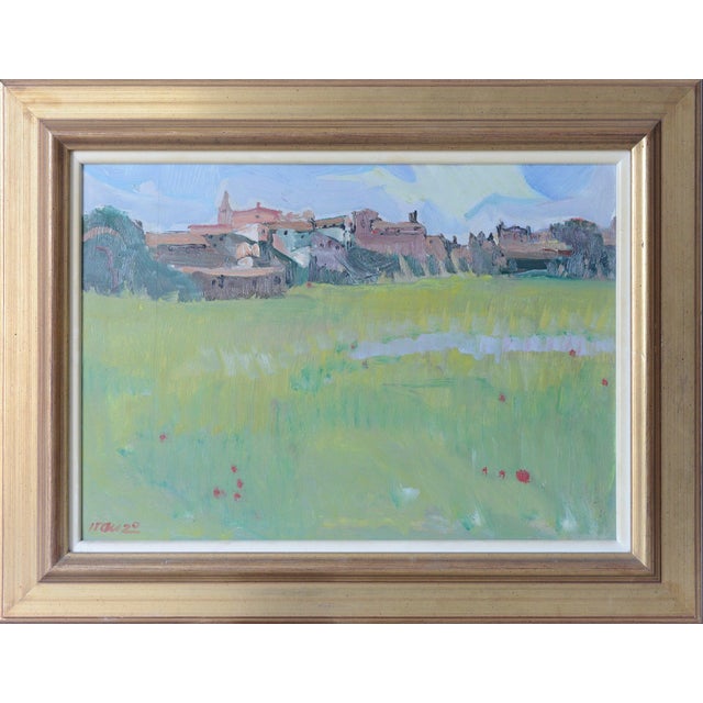 Unknown, Color Compositions, 1970s, Oil Paintings, Framed, Set of 3 For Sale - Image 11 of 12