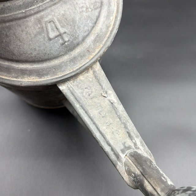A Superb Vintage Small Sized Galvanised Watering Can, Circa 1920’s For Sale - Image 9 of 12