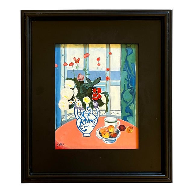 Still Life Flowers in a Vase For Sale