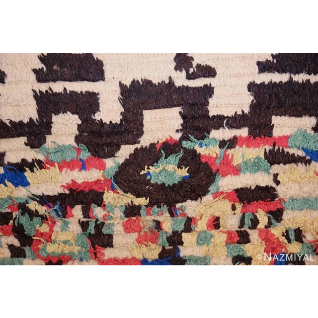 Nazmiyal Collection Square Vintage Moroccan Boucherouite Rug For Sale In New York - Image 6 of 7