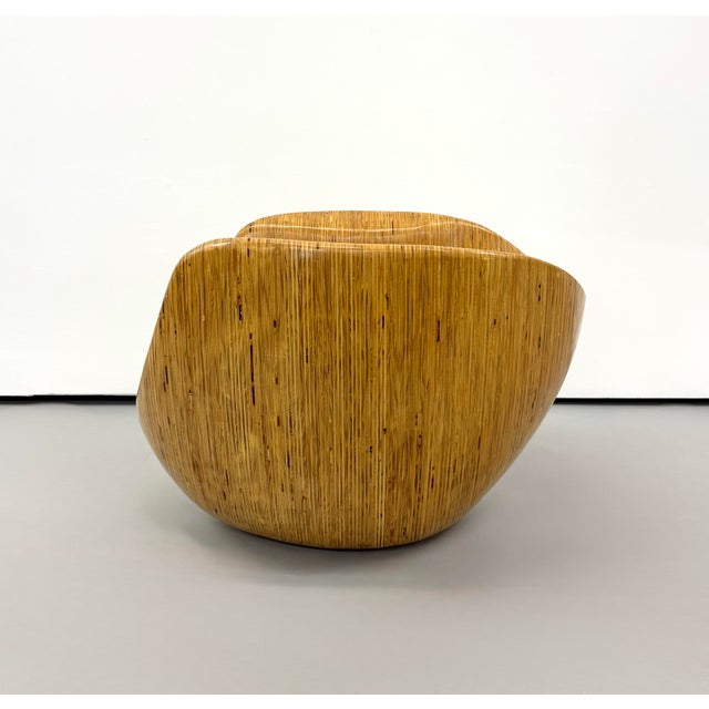 Late 20th Century Contemporary Sculptural Carved Wood Chair For Sale In West Palm - Image 6 of 7